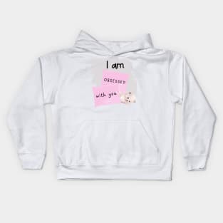 I am obsessed with you_cute cat Kids Hoodie